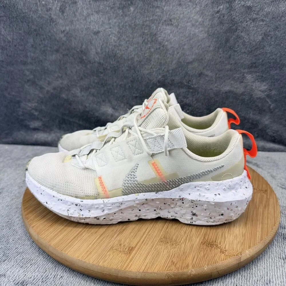Nike Crater Impact Shoes Womens Size 8.5 White Mesh Running Sneakers CW2386-100
